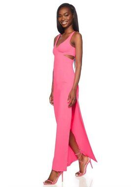 Susana Monaco Size Large Watermelon Side Cut Out Maxi Dress NWT